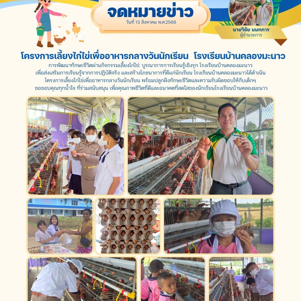 โครงการเลี้ยงไก่ไข่เพื่ออาหารกลางวัน