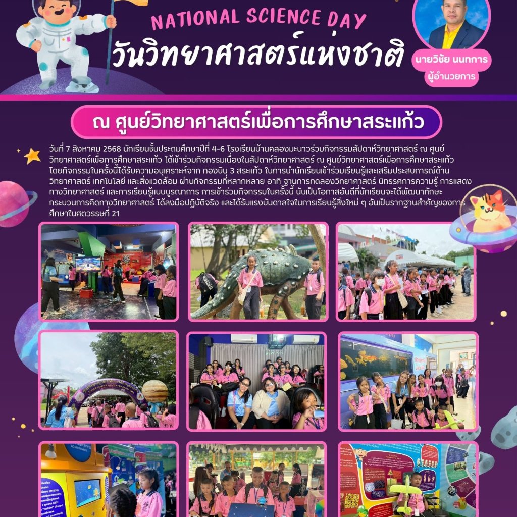 วันวิทยาศาสตร์แห่งชาติ ปีการศึกษา 2568