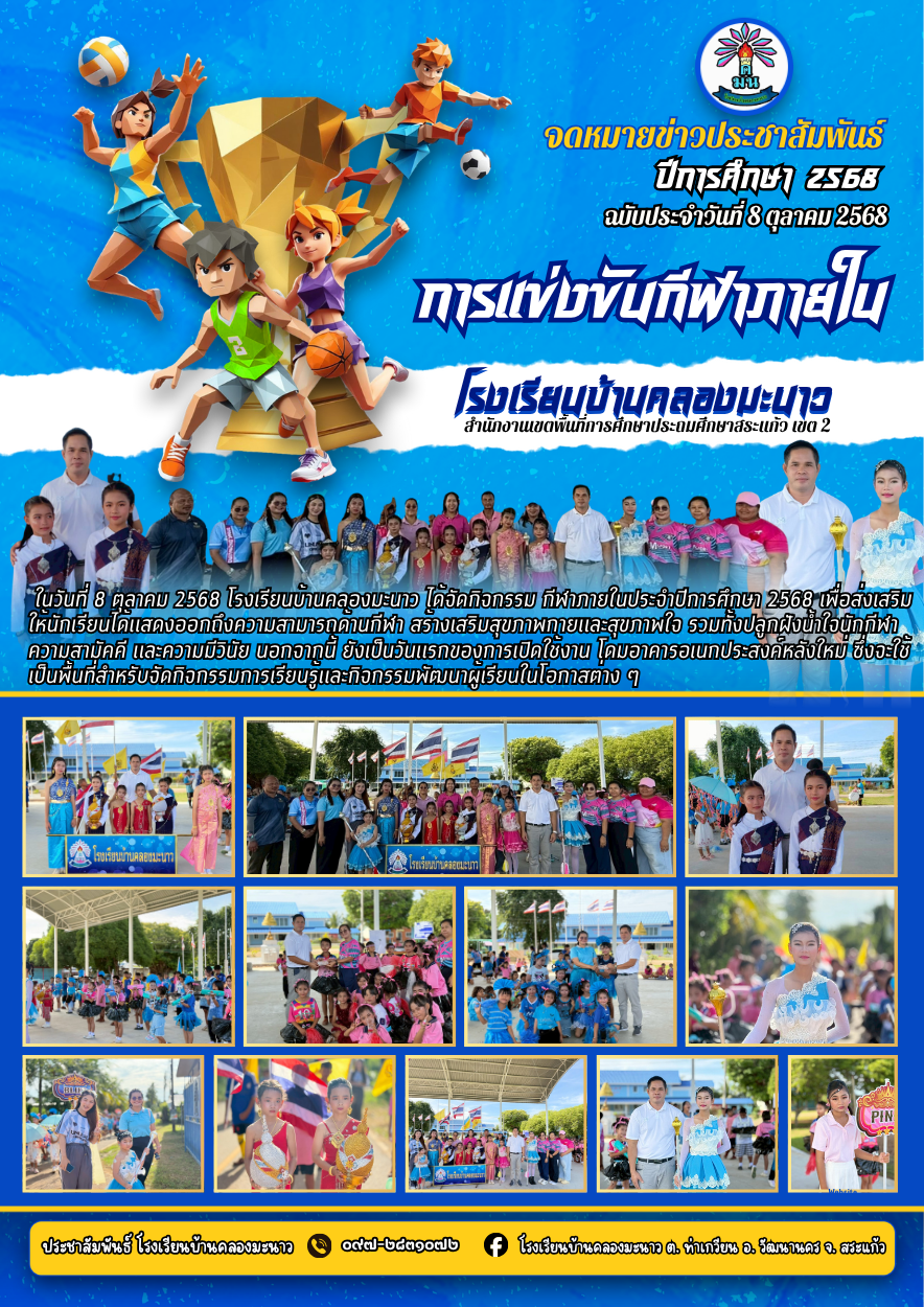 	การแข่งขันกีฬาภายในโรงเรียน ปีการศึกษา 2568