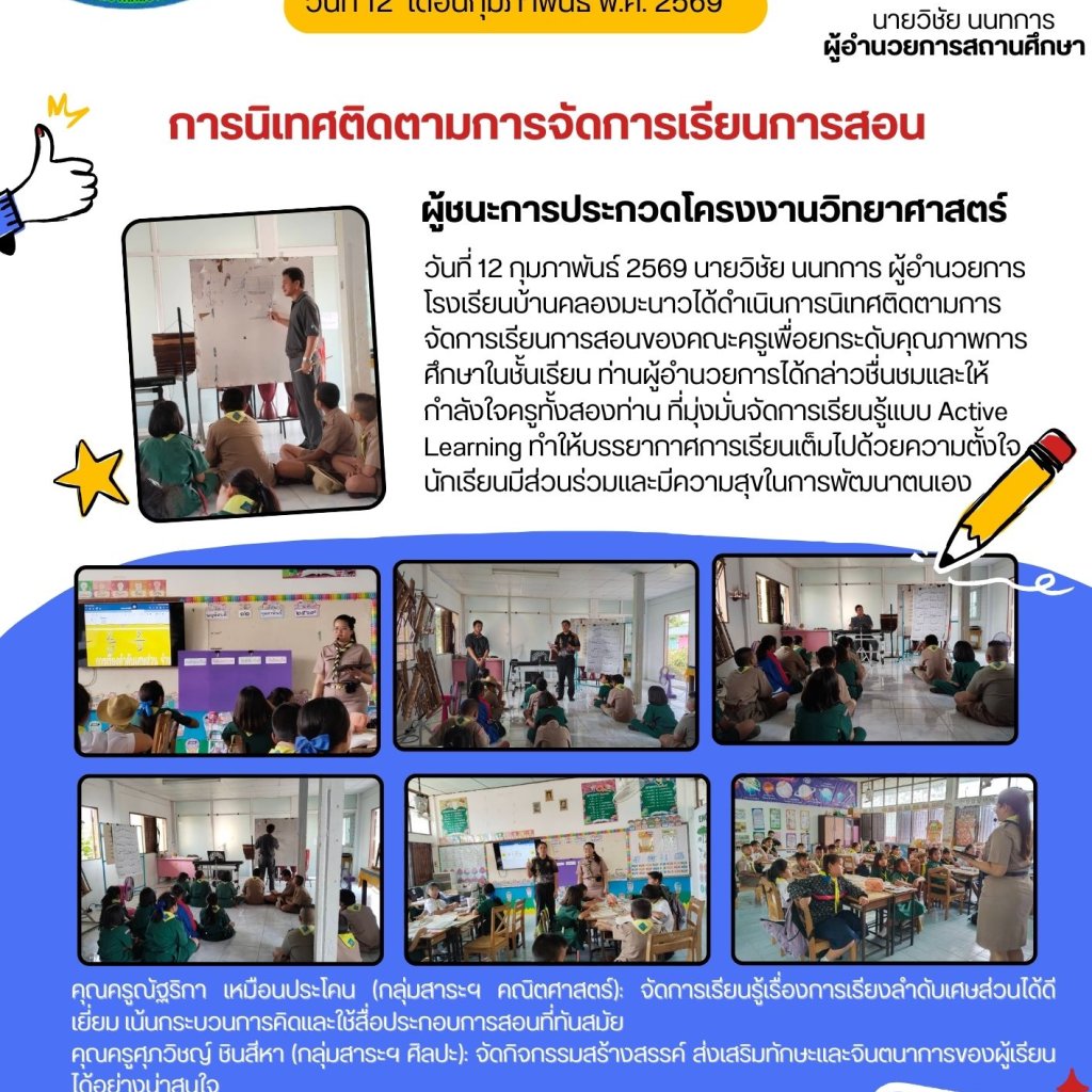 Conducts Classroom Observations